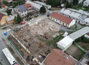Demolice a likvidace obytných domů Kroměříž 07