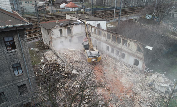 Demolice a likvidace budov ŽST v Přerově - 03
