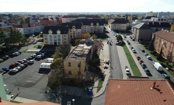 Demolice a likvidace budovy ubytovny Čáslav - 03