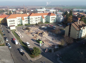 Demolice a likvidace budovy ubytovny Čáslav 07